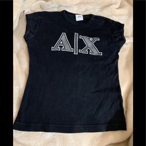 Armani Exchange logo black T shirt size Small